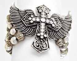 Bracelet - Cross and Wings