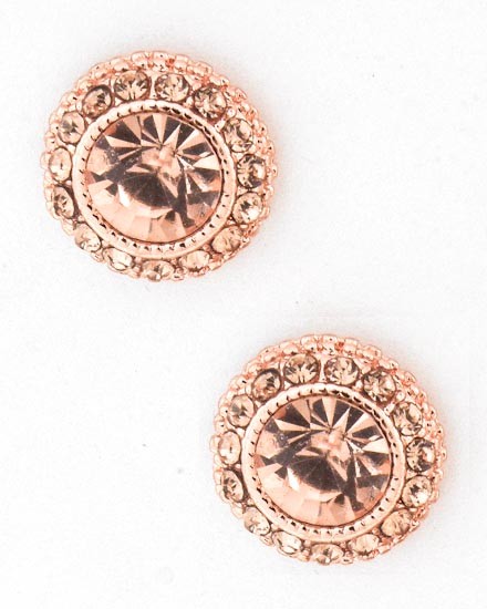 Horse Show Post Earrings - Peach  3/8"