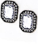 Horse Show Post Earrings - Lt. Aqua 7/8"