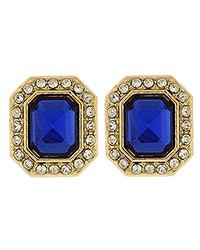 Horse Show Post Earrings -Sapphire 5/8"