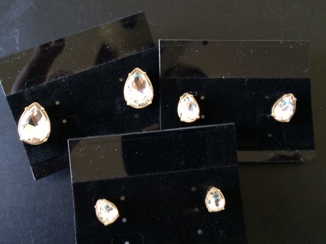 Horse Show Earring - Clear Teardrop