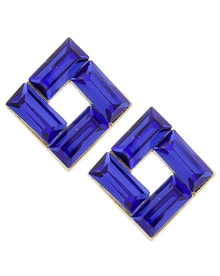 Horse Show Post Earrings - SAPPHIRE 7/8"