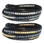 Wrap Bracelet - Hematite Metal Bead