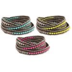 Wrap Bracelet - Silver and Round Beads