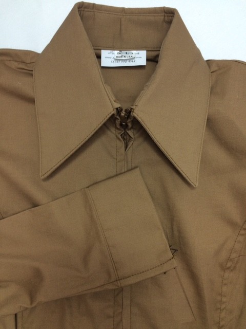 Miss Karla's Closet Fitted Show Shirt - Dark Taupe