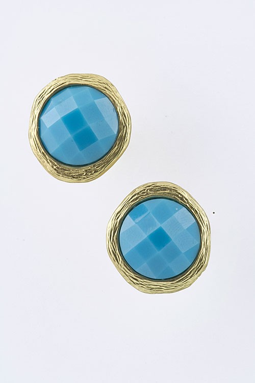 Horse Show Post Earrings - Turquoise