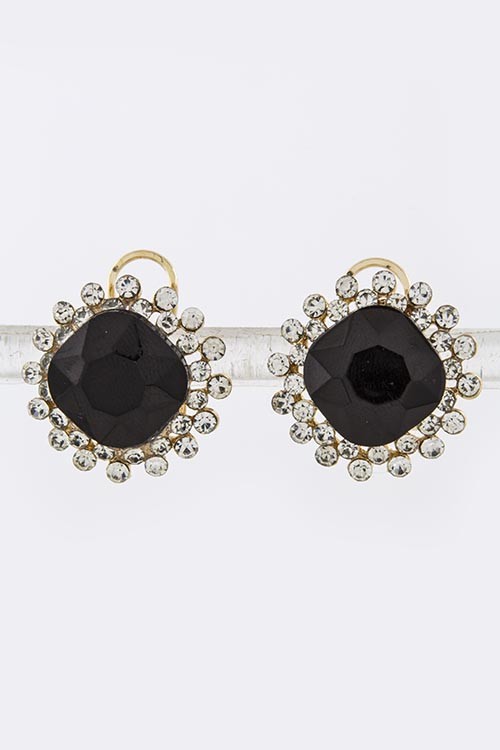 Horse Show Post Earrings - Black