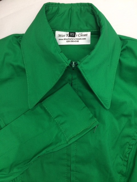 Miss Karla's Closet Fitted Show Shirt - Kelly Green