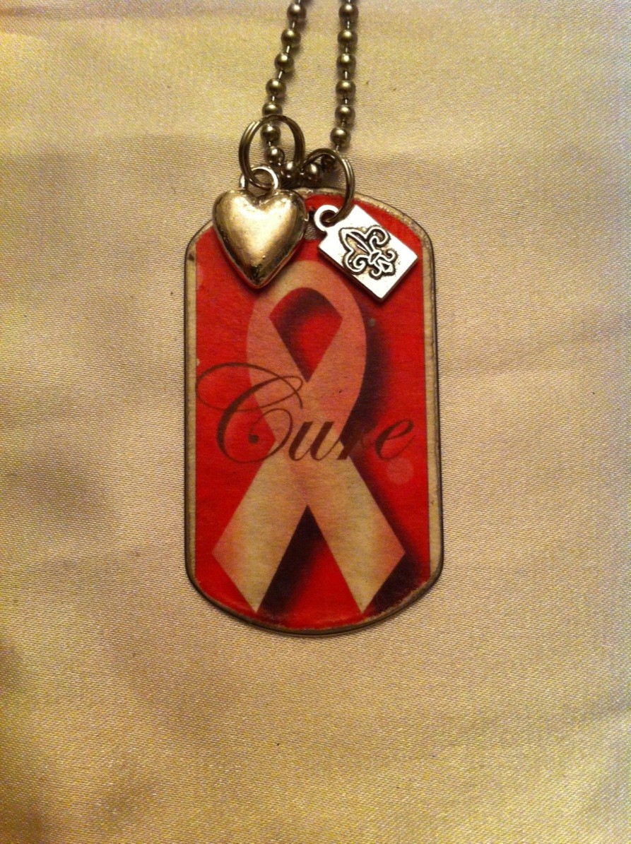 Kate Mesta Tag Necklace - Hope Ribbon and Cure