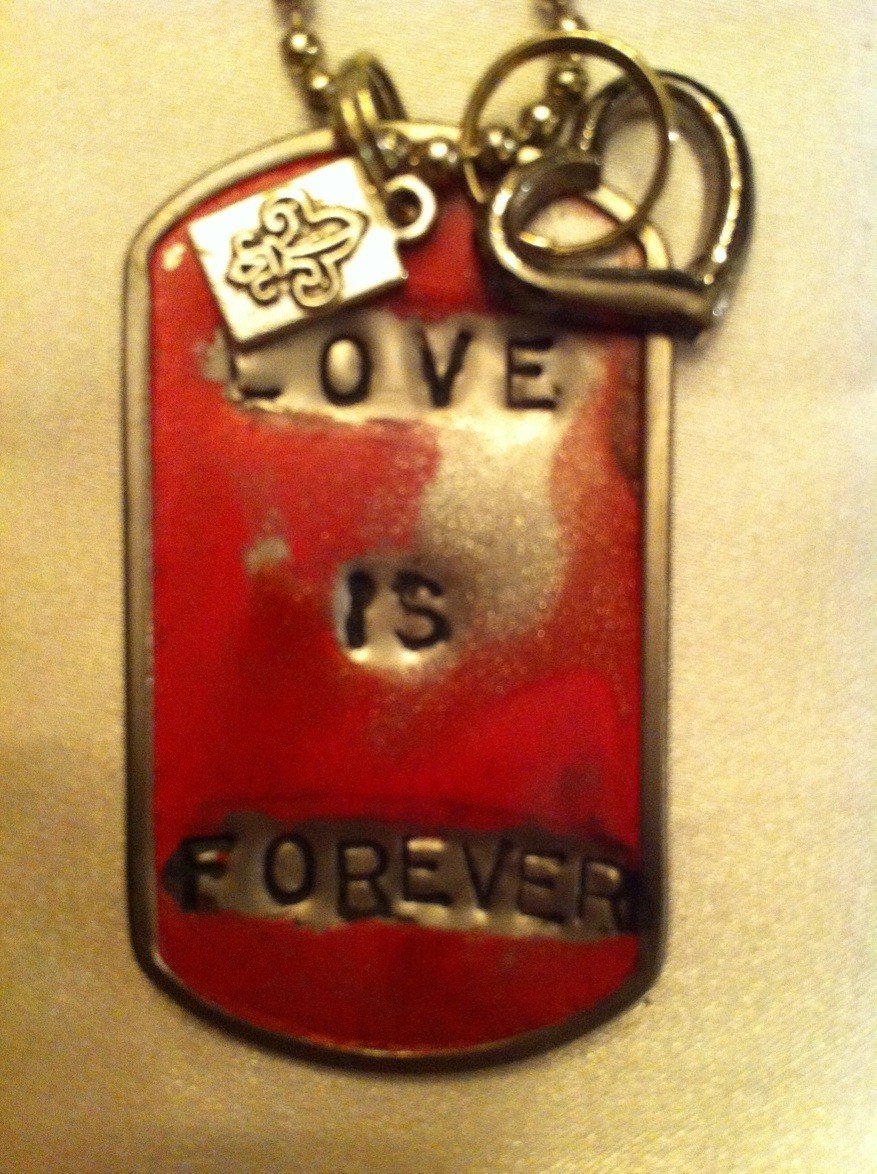 Kate Mesta Tag Necklace - "Love is Forever"