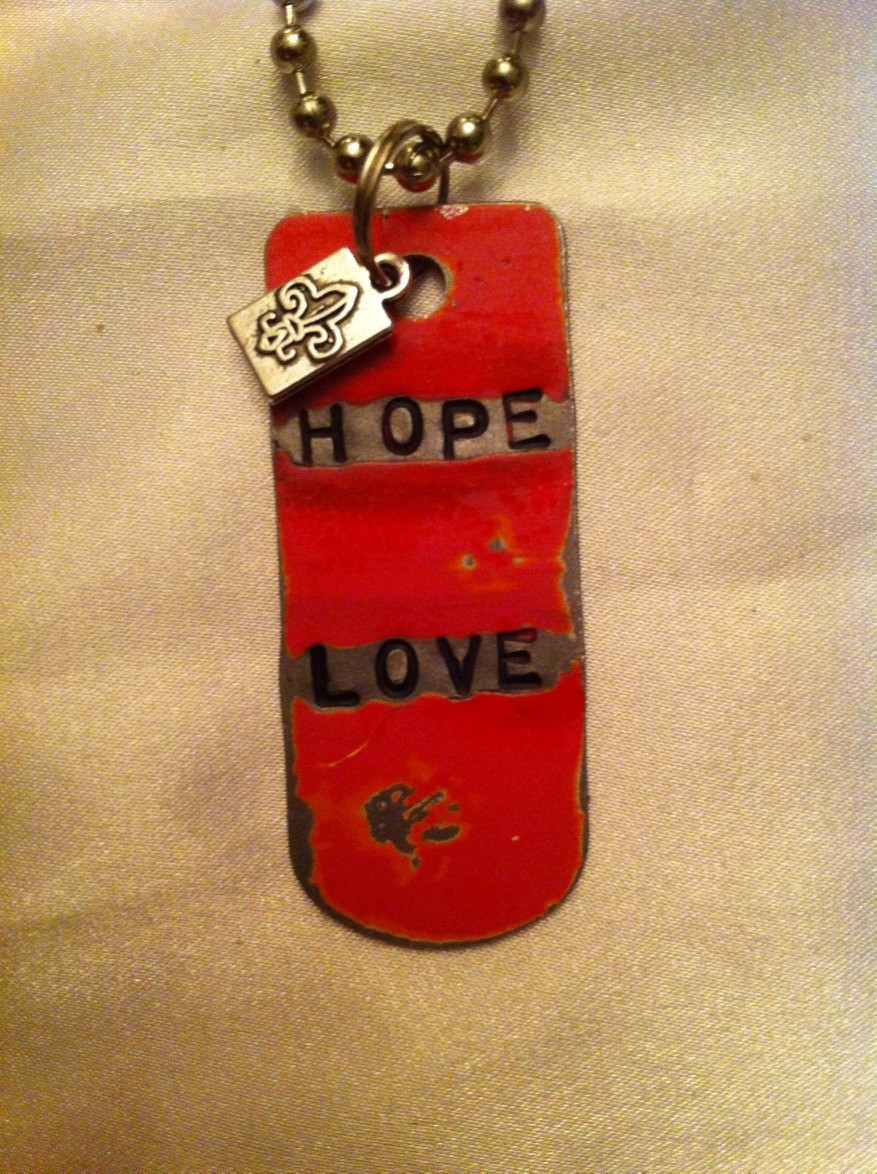 Kate Mesta Tag Necklace - Hope and Love