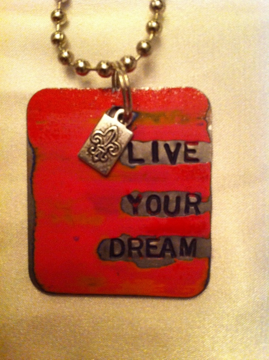 Kate Mesta Tag Necklace - Live Your Dream