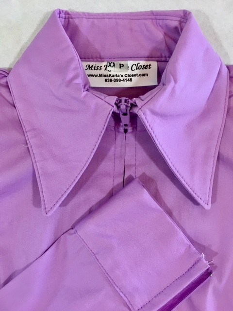 Miss Karla's Closet Fitted Show Shirt - Lavender