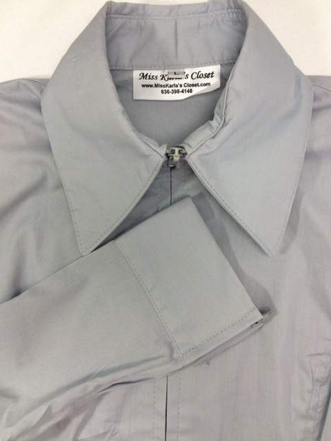 Miss Karla's Closet Fitted Show Shirt - Light Silver