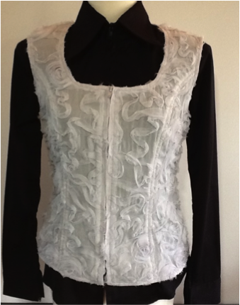 MKC Lace Vest - White Floral