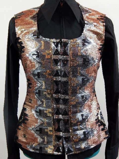 MKC Aztec Sequin Vest