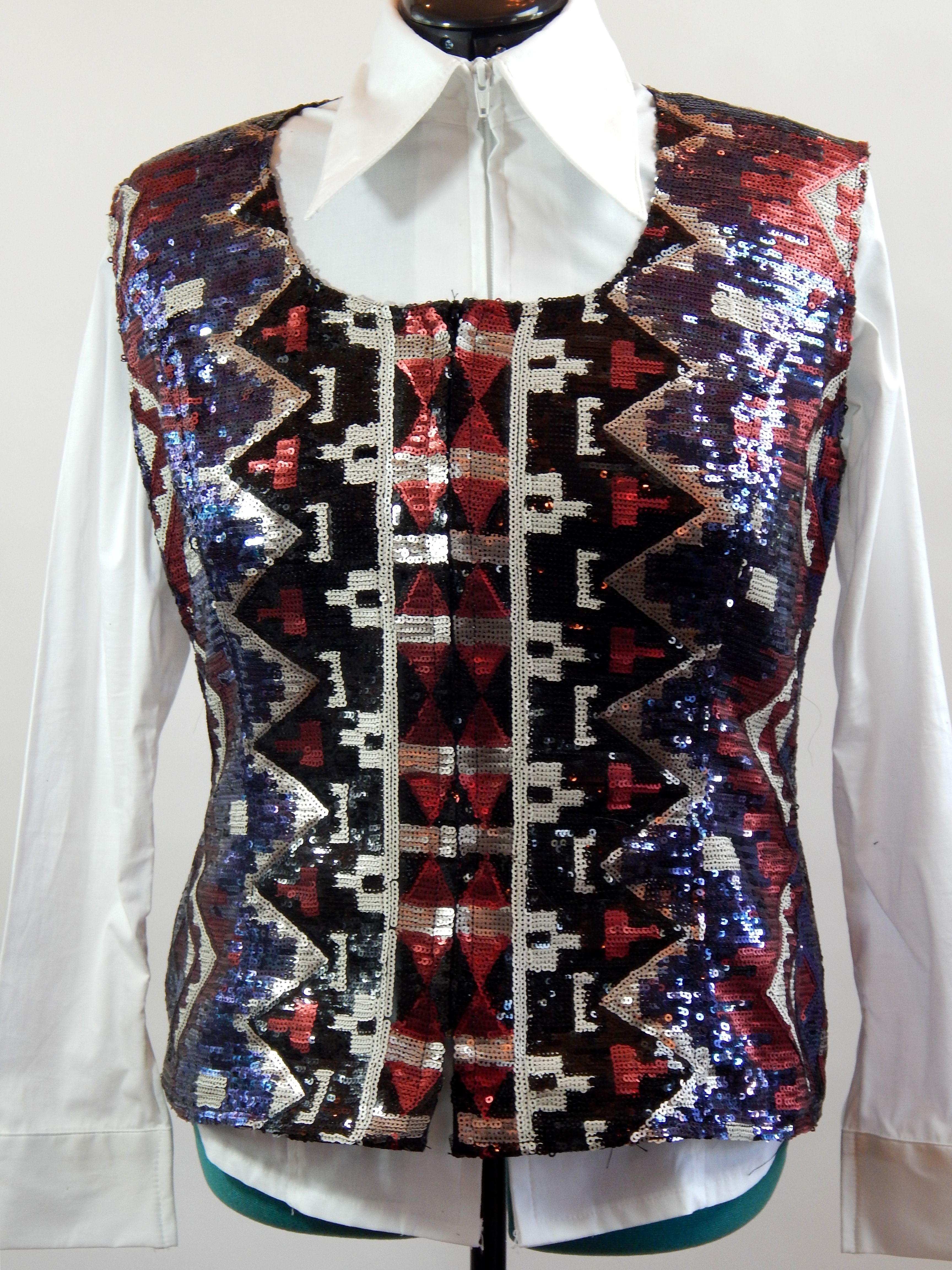  MKC Aztec Sequin Vest