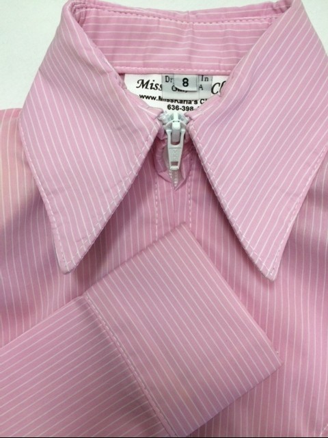 MKC Youth Fitted Show Shirt - Pink and White