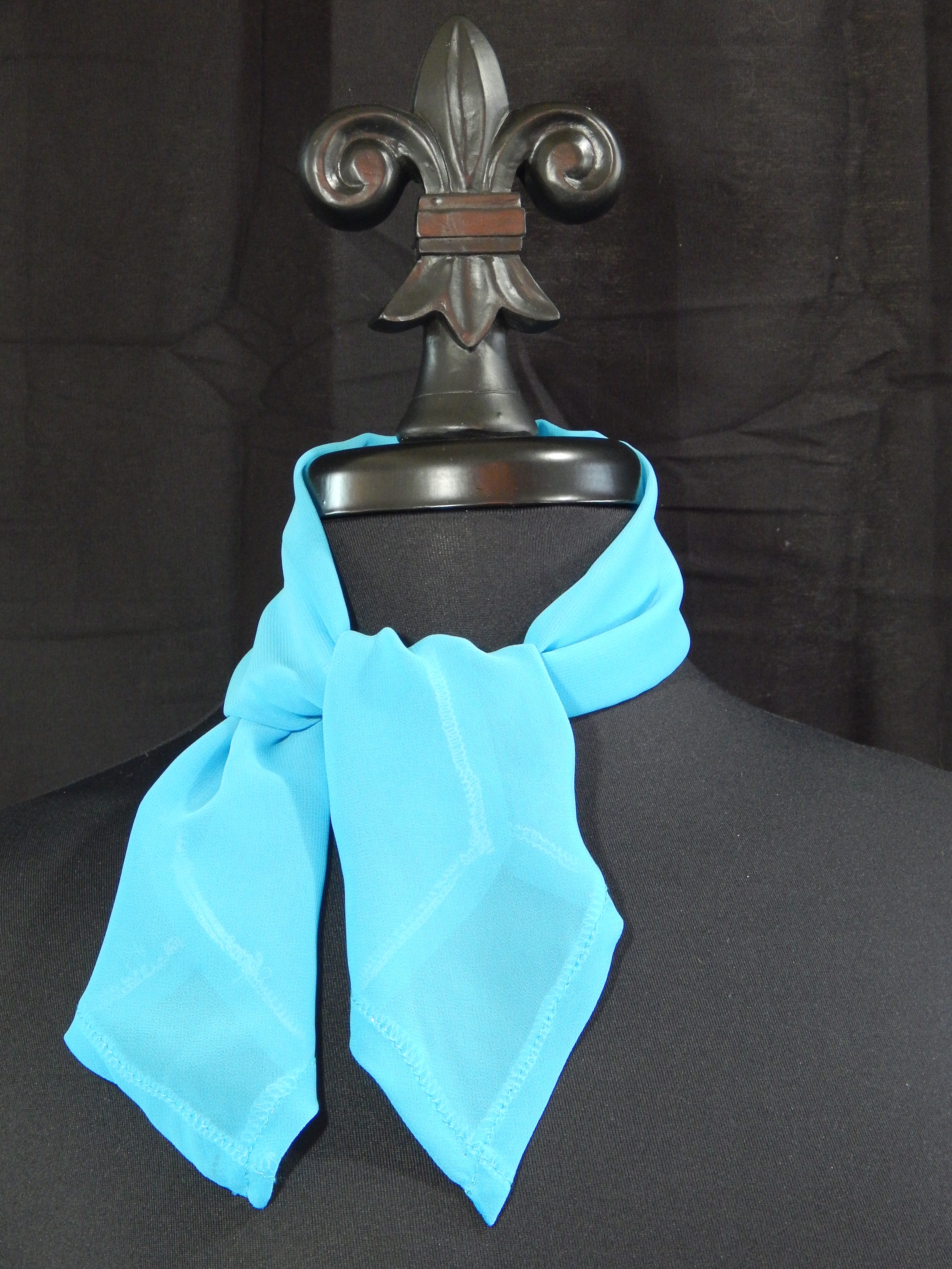 Solid Horse Show Scarf - Sheer Turquoise
