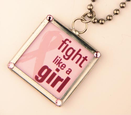 Fight Like a Girl Tag Necklace