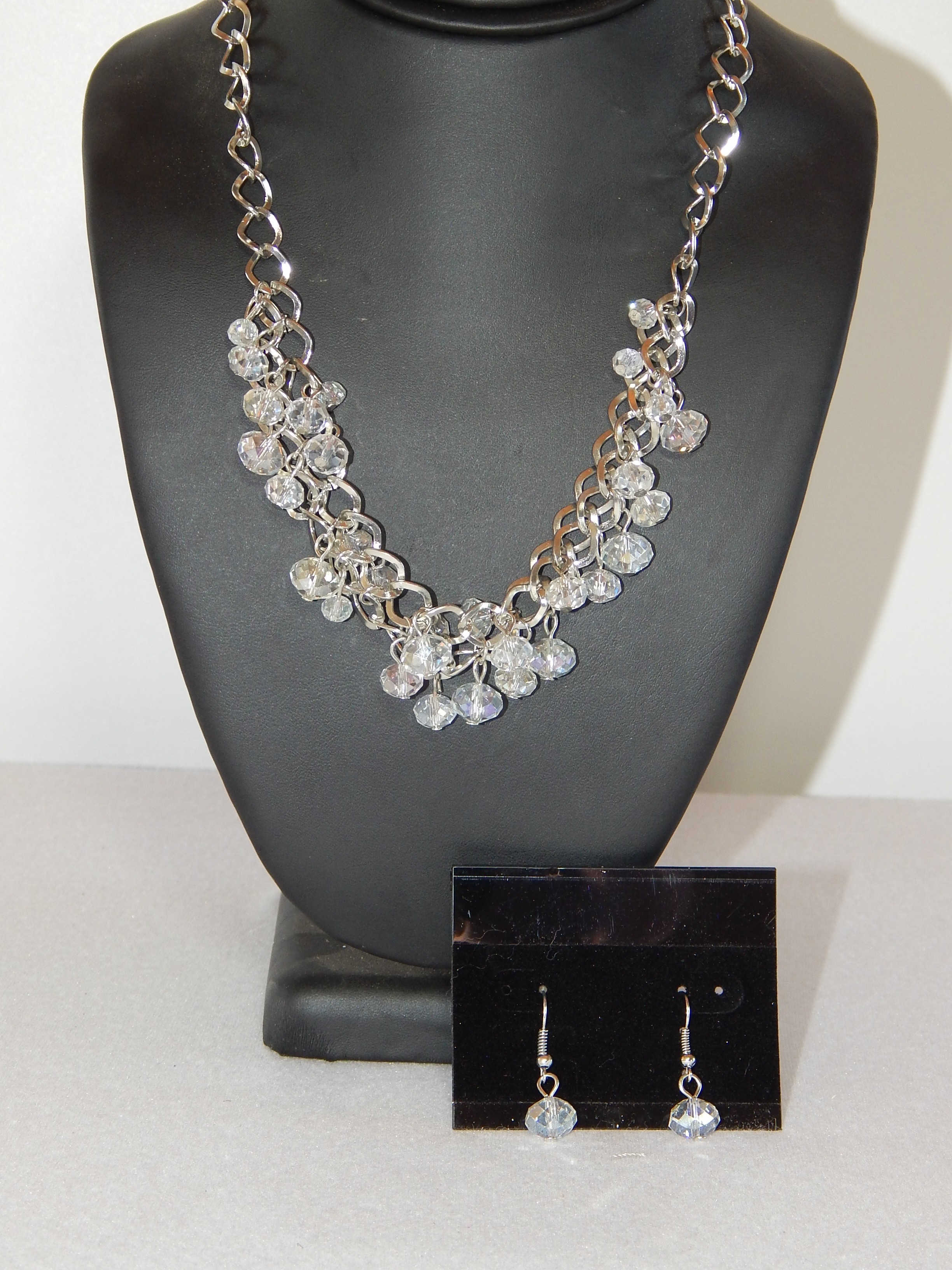 Necklace and Earring Set - Crystal 