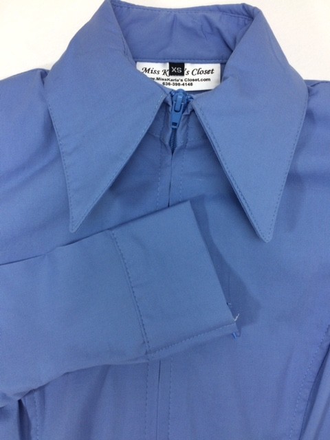 Miss Karla's Closet Fitted Show Shirt - New Blue