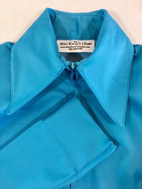 Miss Karla's Closet Fitted Show Shirt - Ocean Blue
