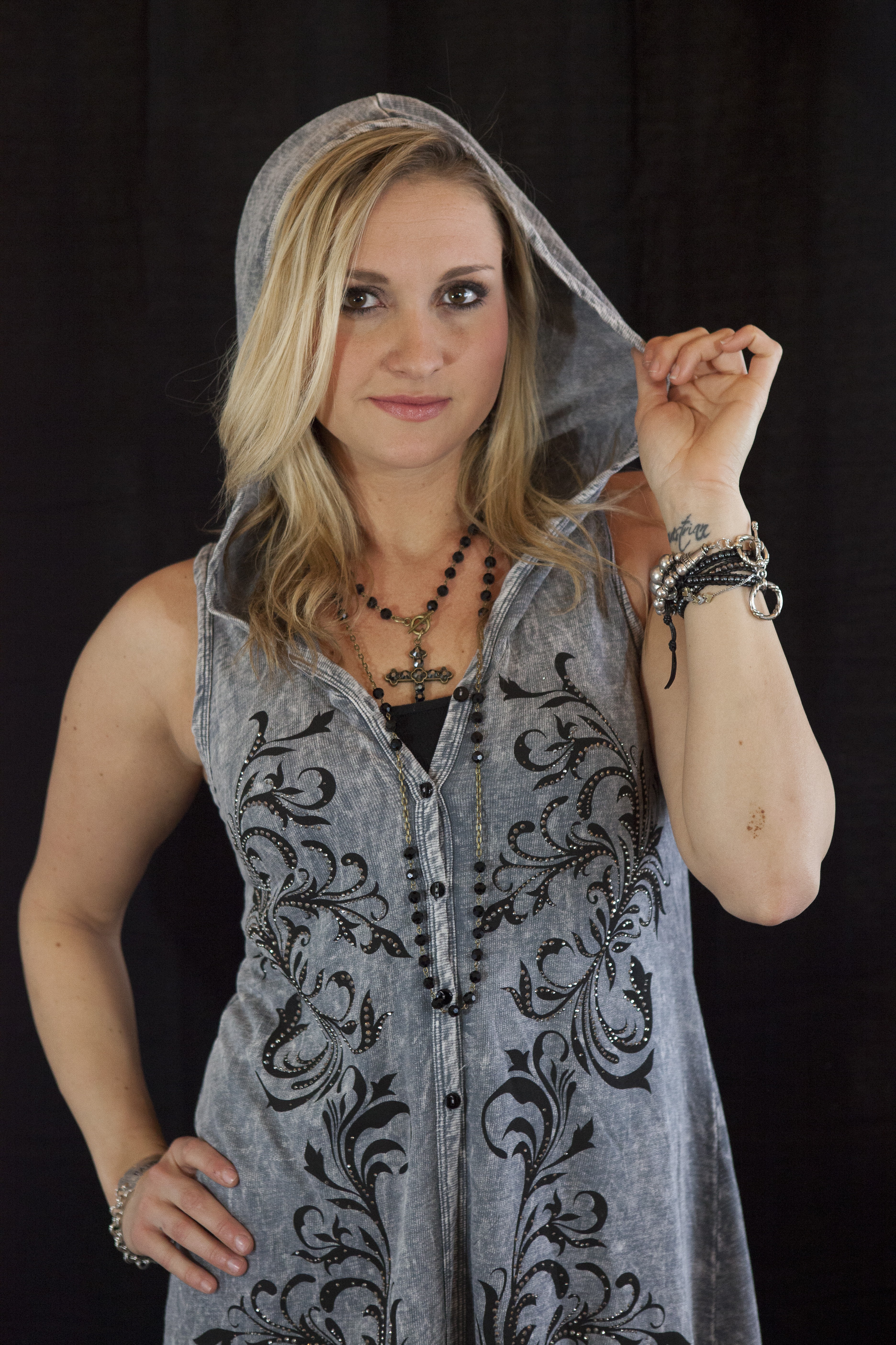 Vocal - Gray Sleeveless Hoodie