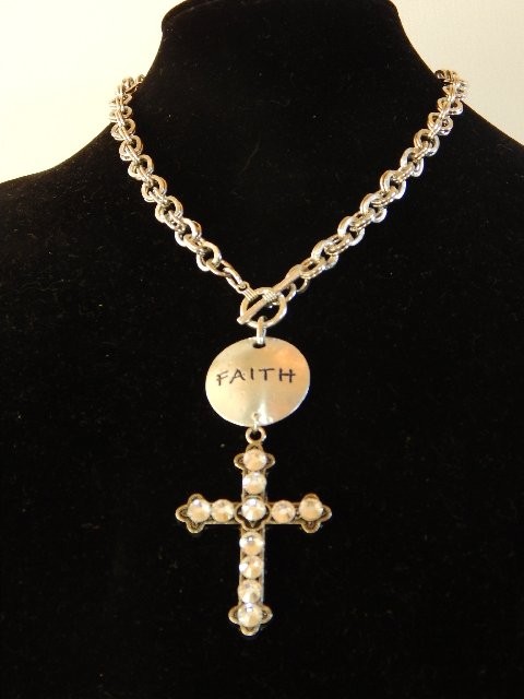 Silver "Faith" Necklace