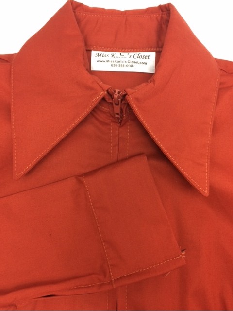 Miss Karla's Closet Fitted Show Shirt - Rust