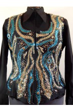  MKC  Pleasure Vest - Turquoise, Black & Gold