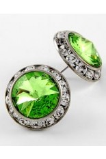 Horse Show Post Earrings - Peridot 3/4"