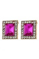 Horse Show Post Earrings - Fuchsia 1/2"