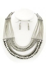Necklace and Earring Set - Silver layer