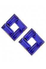 Horse Show Post Earrings - SAPPHIRE 7/8"