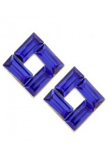 Horse Show Post Earrings - SAPPHIRE 7/8"