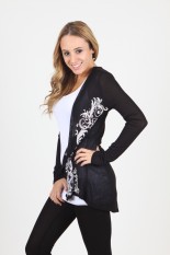 Vocal - Black Cardigan with Stone detail