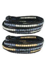 Wrap Bracelet - Hematite Metal Bead