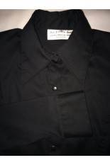 Miss Karla's Closet Snap Front Fitted Show Shirt - Black