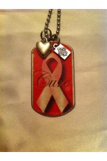 Kate Mesta Tag Necklace - Hope Ribbon and Cure