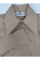 Miss Karla's Closet Fitted Show Shirt - Light Taupe