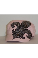 Pink with Copper Fleur de Lis