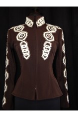 MKC Horse Show Jacket - Chocolate with Leather Cut Out