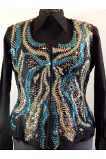  MKC  Pleasure Vest - Turquoise, Black & Gold