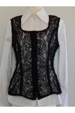 MKC Lace Vest - Black Floral
