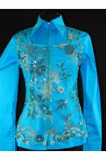 MKC Lace Horse Show Vest - Turquoise and Teal