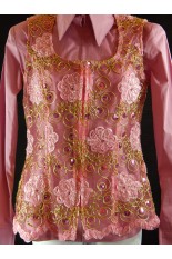 MKC Lace Horse Show Vest - New Pink 