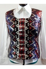  MKC Aztec Sequin Vest