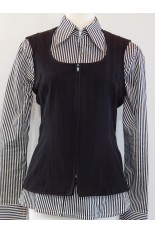 Poly Cotton Show Vest - Black