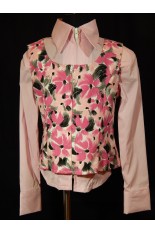 MKC YOUTH Horse Show Vest - Pink, Black, White, Gray Floral